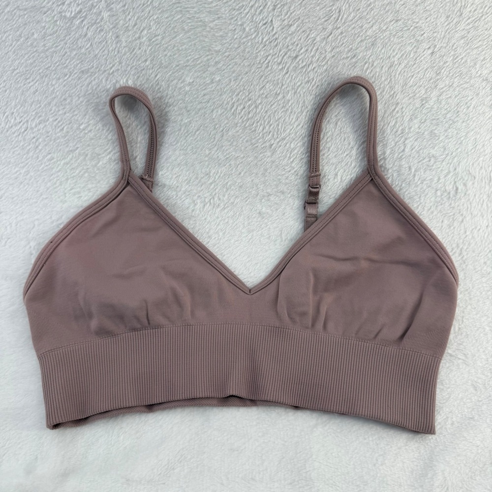 Lululemon Align Tank Top Light Support Ribbed Mauve Bra Size XXS/XS